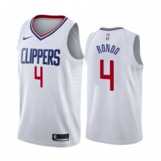 Men's Rajon Rondo Los Angeles Clippers Basketball Jersey White