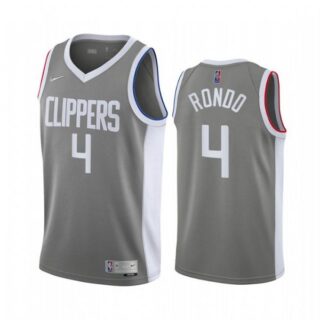 Men's Rajon Rondo Los Angeles Clippers Basketball Jersey Gray