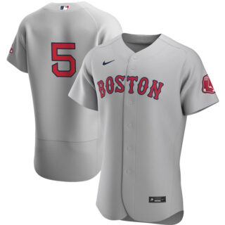 Men's Boston Red Sox #5 Enrique Hernandez Jersey Flex Base Gray