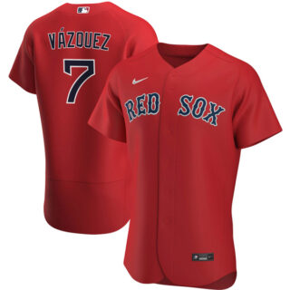 Men's Boston Red Sox #7 Christian Vázquez Jersey Flex Base Red