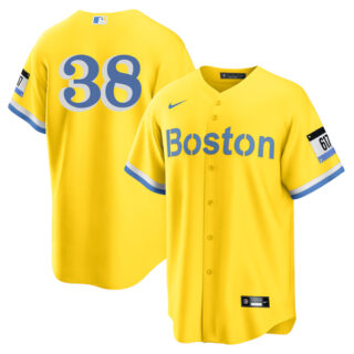 Men's Boston Red Sox #38 Josh Taylor Jersey Cool Base Yellow