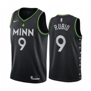 Men's Ricky Rubio Minnesota Timberwolves Basketball Jersey Black