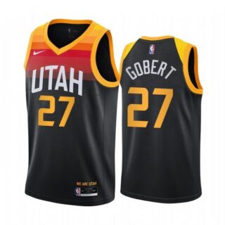 Men's Rudy Gobert Utah Jazz Basketball Jersey Black