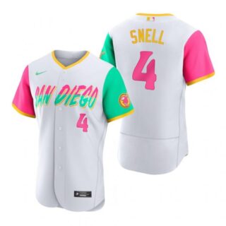 Men's Flex Base San Diego Padres Blake Snell White City Connect Stitched Jersey