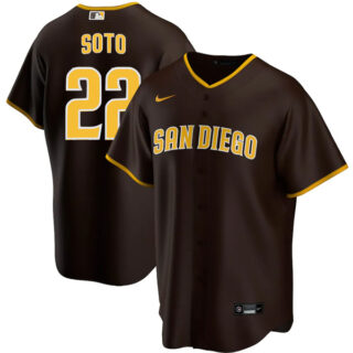 Men's Juan Soto San Diego Padres Cool Base Stitched Brown