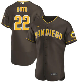 Men's Juan Soto San Diego Padres Flex Base Stitched Brown