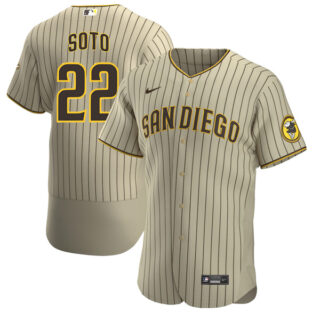 Men's Juan Soto San Diego Padres Flex Base Stitched Tan Brown