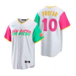 Men's Cool Base San Diego Padres Jurickson Profar White City Connect Stitched Jersey
