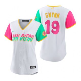 Women's San Diego Padres Tony Gwynn White City Connect Stitched Jersey