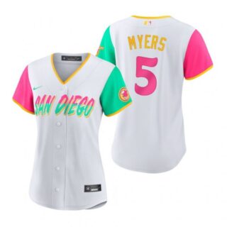 Women's San Diego Padres Wil Myers White City Connect Stitched Jersey