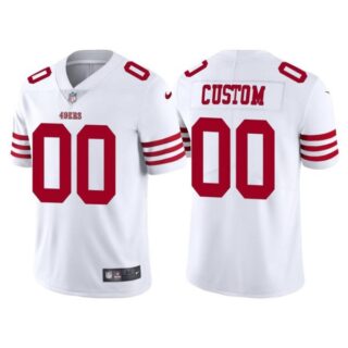 Men's San Francisco 49ers Custom 2022 Vapor Limited Stitched Jersey White