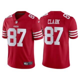Men's San Francisco 49ers Dwight Clark 2022 Vapor Limited Stitched Jersey Scarlet