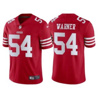 Men's San Francisco 49ers Fred Warner 2022 Vapor Limited Stitched Jersey Scarlet