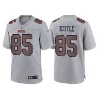 Youth San Francisco 49ers George Kittle Gray Atmosphere Fashion Stitched Jersey
