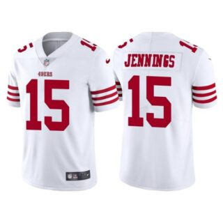 Men's San Francisco 49ers Jauan Jennings 2022 Vapor Limited Stitched Jersey White