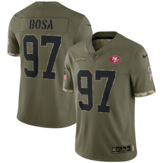 Youth Nick Bosa San Francisco 49ers Olive 2022 Salute To Service Jersey Stitched
