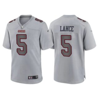 Youth San Francisco 49ers Trey Lance Gray Atmosphere Fashion Stitched Jersey