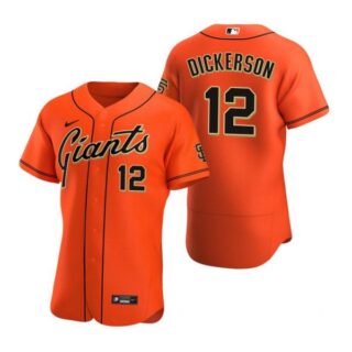 Men's #12 Alex Dickerson San Francisco Giants Flex Base Jersey Orange