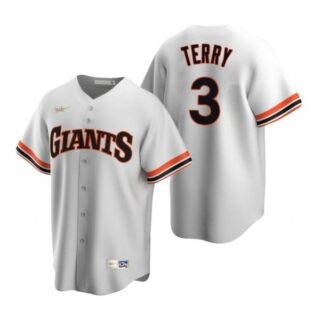 Men's #3 Bill Terry San Francisco Giants White Cooperstown Jersey White Cooperstown