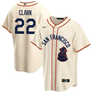 Men's Cool Base Jack Clark San Francisco Giants Sea Lions Throwback 1946 Home Cream Stitched Jersey