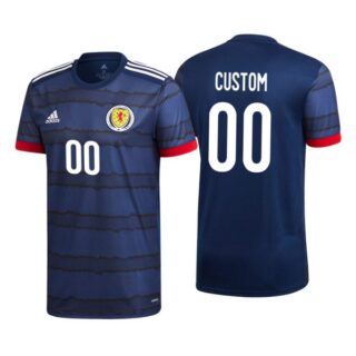 Men's Custom Scotland National Soccer Team Blue Home Jersey