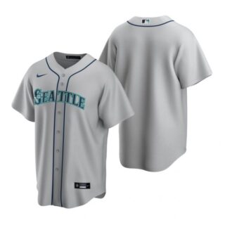 Men's Blank Seattle Mariners Cool Base Jersey Aqua Gray
