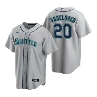Men's Daniel Vogelbach Seattle Mariners Cool Base Jersey Gray Gray
