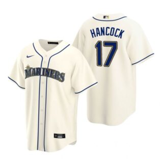 Men's Emerson Hancock Seattle Mariners Cool Base Jersey Gray Cream