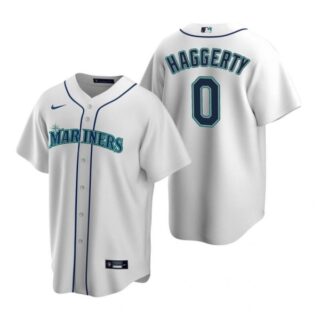 Men's Sam Haggerty Seattle Mariners Cool Base Jersey Cream White