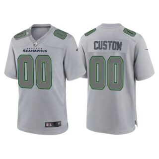 Youth Seattle Seahawks Custom Gray Atmosphere Fashion Stitched Jersey