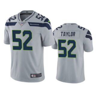 Men's #52 Darrell Taylor Seattle Seahawks Limited Jersey Stitched Gray