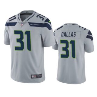 Men's #31 Deejay Dallas Seattle Seahawks Limited Jersey Stitched Gray