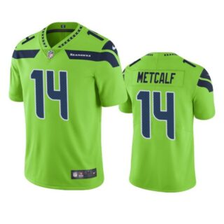 Men's #14 D.K. Metcalf Seattle Seahawks Limited Jersey Stitched Green