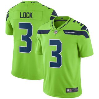Youth Seattle Seahawks Drew Lock Neon Green Vapor Limited Stitched Jersey