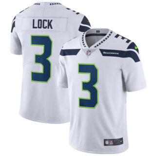 Youth Seattle Seahawks Drew Lock White Vapor Limited Stitched Jersey