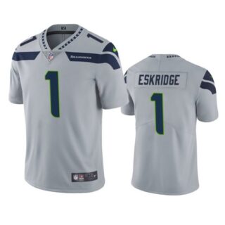 Men's #1 D'Wayne Eskridge Seattle Seahawks Limited Jersey Stitched Gray