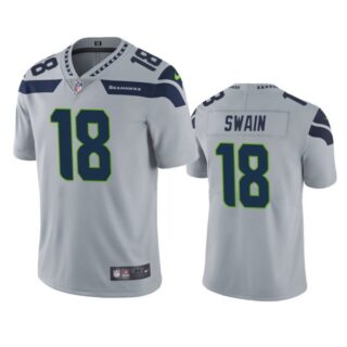 Men's #18 Freddie Swain Seattle Seahawks Limited Jersey Stitched Gray