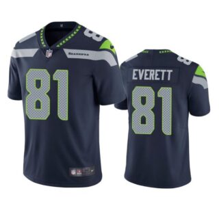 Men's #81 Gerald Everett Seattle Seahawks Limited Jersey Stitched Navy