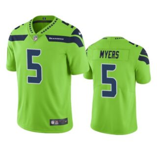 Men's #5 Jason Myers Seattle Seahawks Limited Jersey Stitched Green