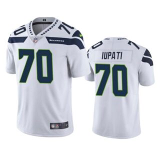 Men's #70 Mike Iupati Seattle Seahawks Limited Jersey Stitched White