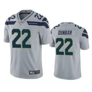 Men's #22 Quinton Dunbar Seattle Seahawks Limited Jersey Stitched Gray