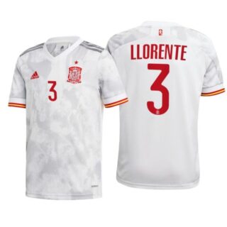 Men's Diego Llorente Spain National White Away Jersey
