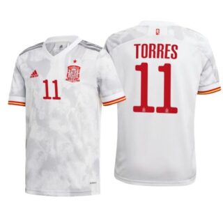 Men's Ferran Torres Spain National Soccer Team White Away Jersey