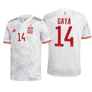 Men's Jose Gaya Spain National Soccer Team White Away Jersey