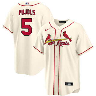 Men's St. Louis Cardinals Albert Pujols Stitched Jersey Replica - Cream