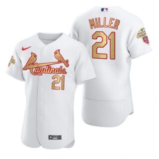 Men's Andrew Miller St. Louis Cardinals Flex Base Jersey Light Blue White WS