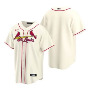 Men's Blank St. Louis Cardinals Cool Base Jersey White Cream