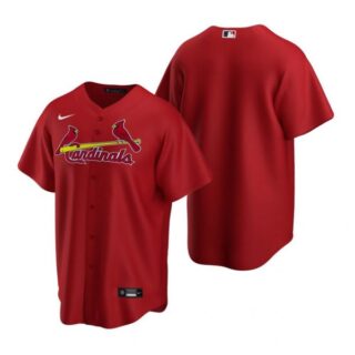 Men's Blank St. Louis Cardinals Cool Base Jersey White Red