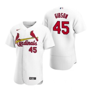Men's Bob Gibson St. Louis Cardinals Flex Base Jersey White White