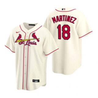 Men's Carlos Martinez St. Louis Cardinals Cool Base Jersey Cream Cream